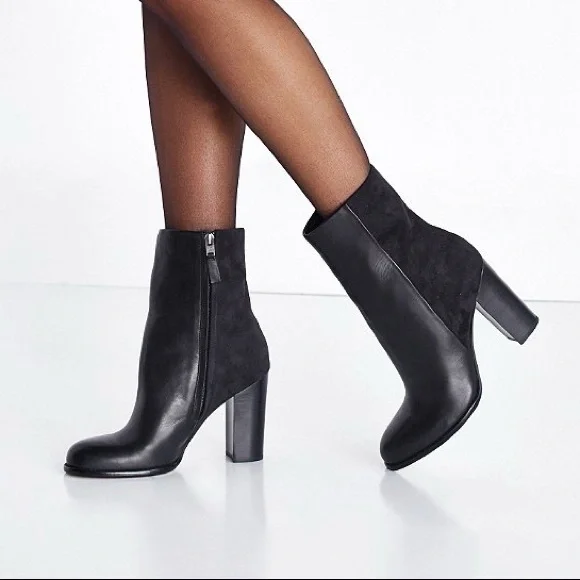 Sam Edelman Reyes Black Leather Ankle  Boots, size 10 - Picture 3 of 13